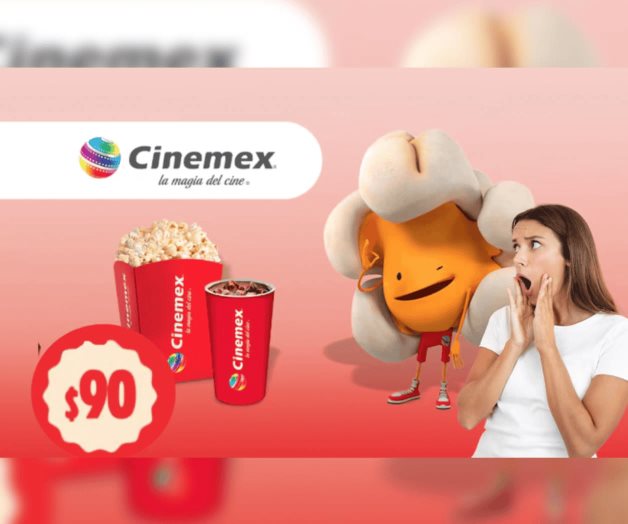 Cinemex lanza promoción especial de combo a menos de 100 pesos