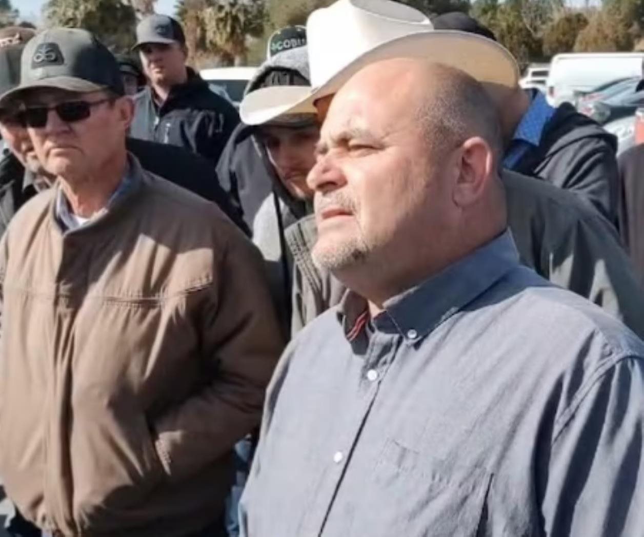 Protesta de la comunidad LeBarón en Ciudad Juárez