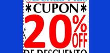 20% DE DESCUENTOS 