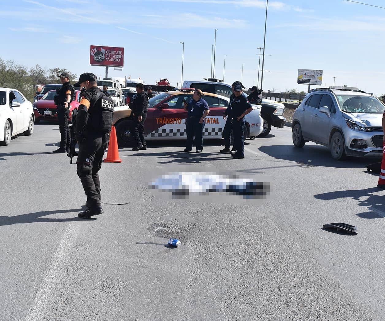 Muere atropellado en el Libramiento Monterrey - Reynosa