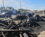 Incendio en Tianguis de Campestre Itavu en Reynosa