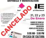 Suspende INE las actividades