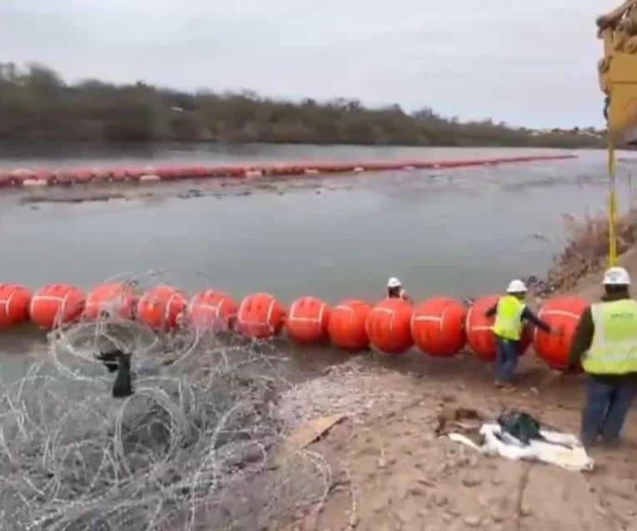 Refuerza Texas el río Bravo con más boyas