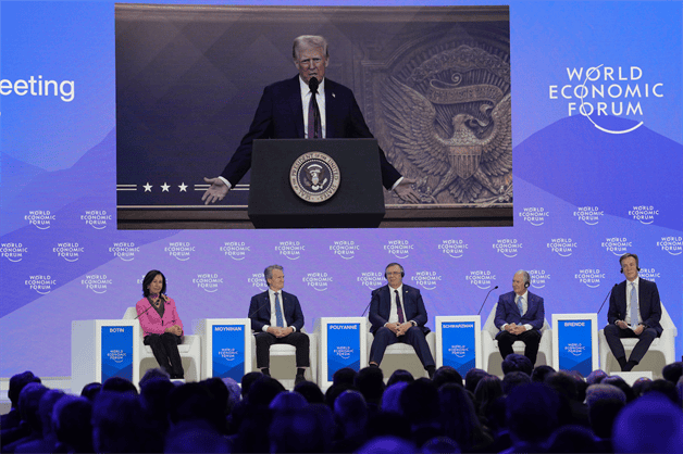 Trump en Davos: Inviertan en EU o enfrentarán aranceles