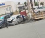 Accidente de tráfico con camioneta de lujo en Parque Industrial del Norte