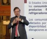 Ebrard alerta sobre impacto de aranceles: consumidores en EU pagarían más