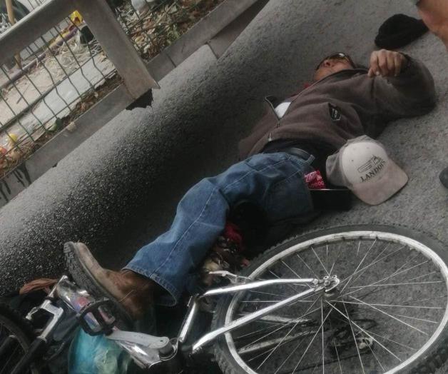 Ciclista herido en accidente vial en Miguel Alemán