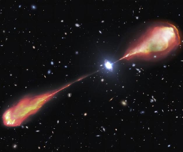 Telescopios del mundo: Captan enorme chorro de radio de brillante objeto del universo