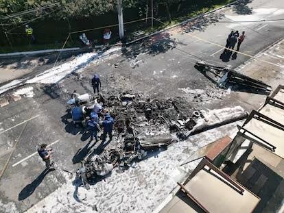 Avioneta se estrella en avenida de Sao Paulo en Brasil: hay dos muertos