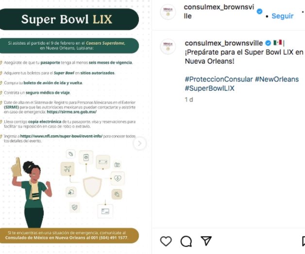 Recomendaciones importantes para asistentes al Super Bowl LIX