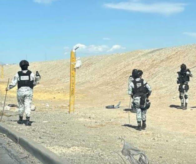 Con picos y palas, Guardia Nacional busca túneles en frontera de Ciudad Juárez