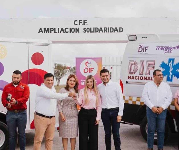 Dona club rotario Matamoros Sur: Recibe DIF Matamoros ambulancia