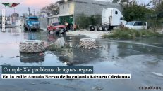 #Reynosa I Cumplen XV años brotes de aguas negras en colonia Lázaro Cárdenas
">