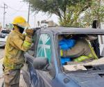 Capacitan a bomberos en  la extracción de atrapados