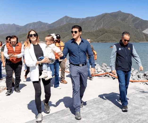 Samuel García supervisa malecón en Presa La Boca