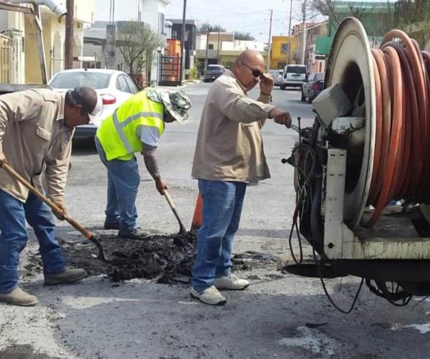 Trabajos de mantenimiento y corte de agua en Cd. Miguel Alemán