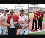 Lolita Ayala y su emotivo lanzamiento en el estadio de México