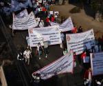 Manifestación de trabajadores de la salud en Edomex