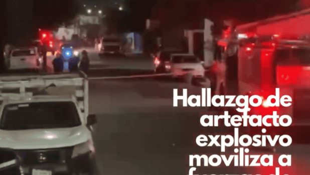 Hallazgo de artefacto explosivo moviliza a fuerzas de seguridad en Victoria