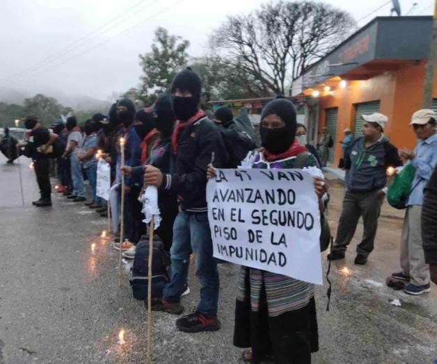 Protestan zapatistas contra bases de GN Protestan zapatistas contra bases de GN