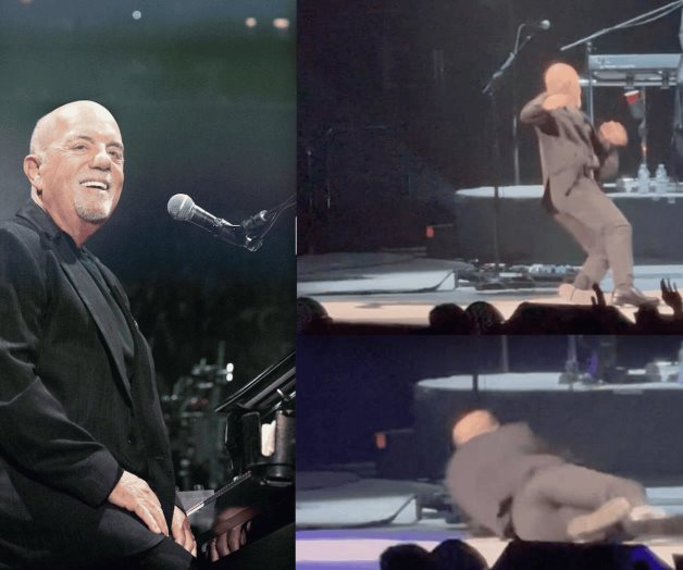 Tropieza y cae durante su show Tropieza y cae durante su show