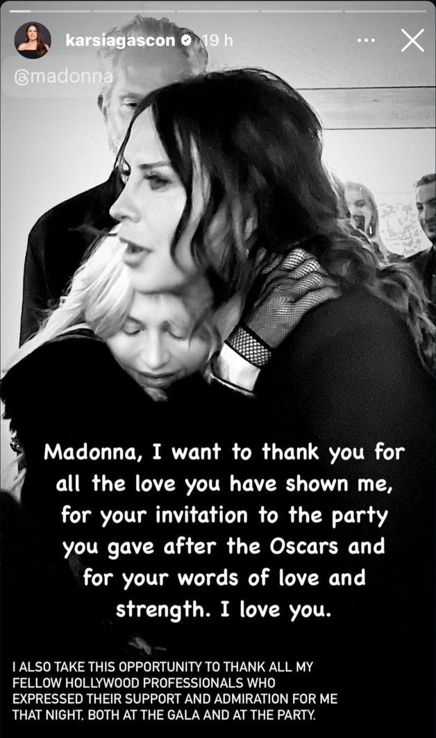 La alienta: Agradece a Madonna La alienta: Agradece a Madonna