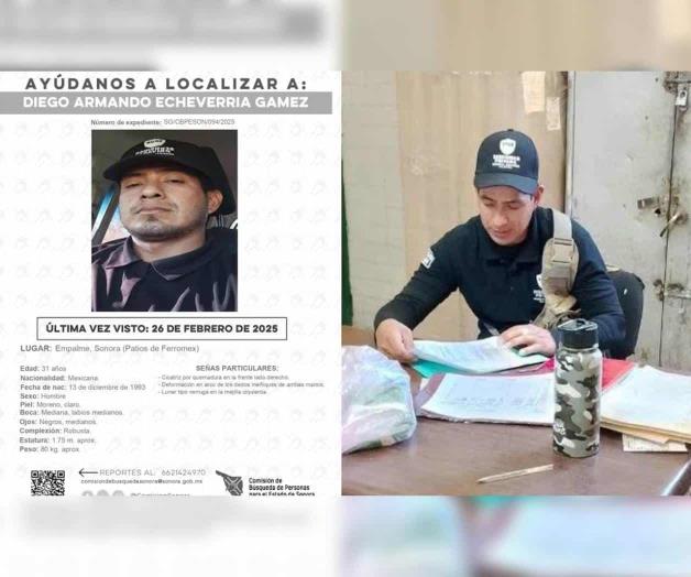 Desaparecido, encargado de seguridad de Ferromex de Sonora