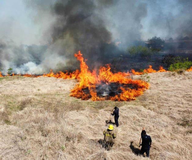 Luchan bomberos contra un incendio Luchan bomberos contra un incendio