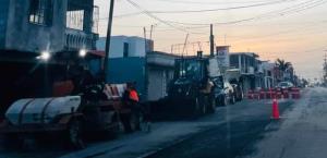 Cierran carril de calle 20 por trabajo de recarpeteo