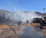 Incendio en almacén de diésel en Sinaloa