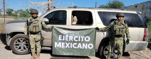 Aseguran federales 2 vehículos blindados en Reynosa Aseguran federales 2 vehículos blindados en Reynosa