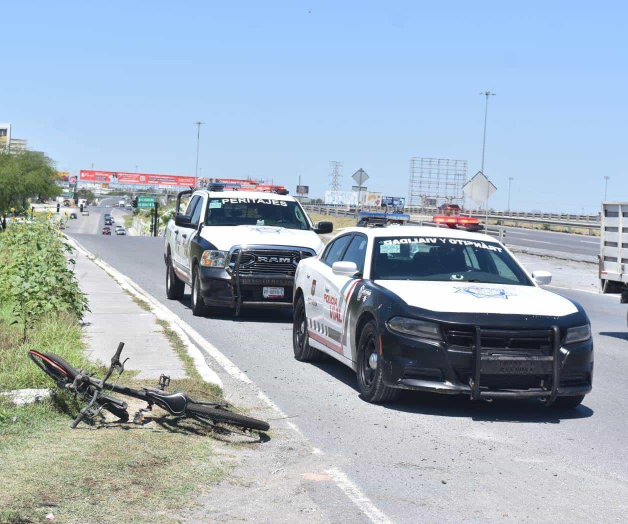 Accidente de tránsito con ciclista herido en Reynosa