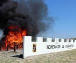 Incineración de Drogas en la Octava Zona Militar de Reynosa