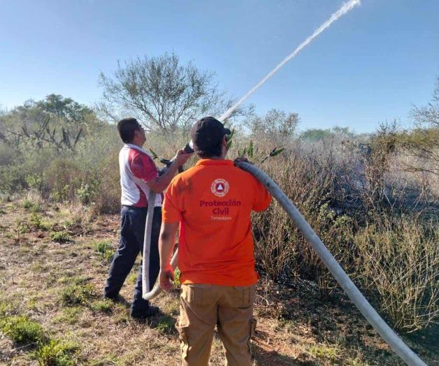 Fuego se propaga: CRE de PC controla incendio en predio: Fuego se propaga: CRE de PC controla incendio en predio:
