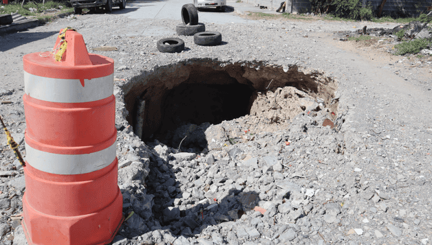 Aparecen más hundimientos en Reynosa; ahora en la Margarita Maza de Juárez