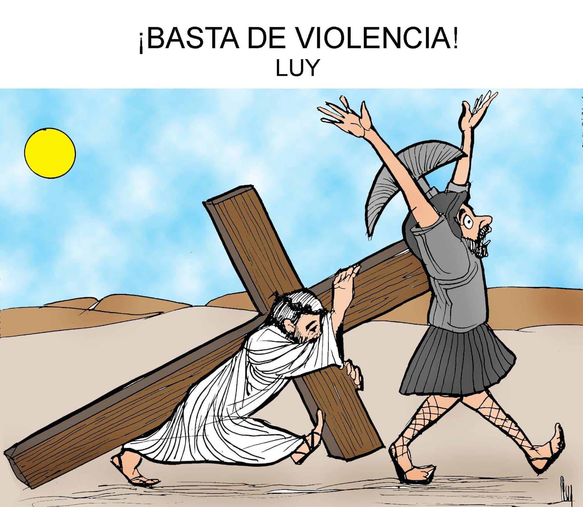 ¡Basta de violencia! ¡Basta de violencia!