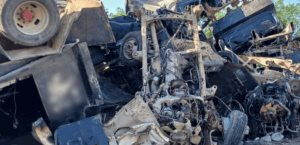 FGR destruye 32 vehículos monstruo en Tamaulipas