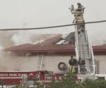Se incendia el edificio de la Guardia Costera