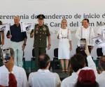 Claudia Sheinbaum da inicio a las obras del tren de carga del Tren Maya