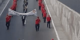 Desfile del primero de mayo, 138 aniversario del día internacional del trabajo.