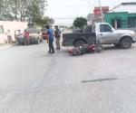 Sufre motociclista lesiones en choque