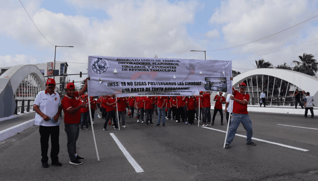 Desfile del Día del Trabajo en Reynosa: Exigen obreros mejores condiciones