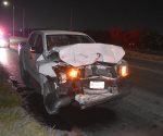 Choca y abandona la camioneta de trabajo en Reynosa