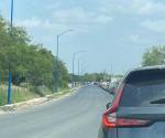 Kilométrica fila en el puente internacional
