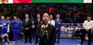 Majo Aguilar y su interpretación del Himno Nacional Mexicano en Arabia Saudita
