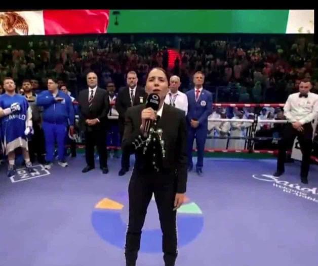 Majo Aguilar y su interpretación del Himno Nacional Mexicano en Arabia Saudita Majo Aguilar y su interpretación del Himno Nacional Mexicano en Arabia Saudita