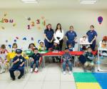 Con niñas y niños de Díaz Ordaz: Celebra Nataly Día del Trabajo