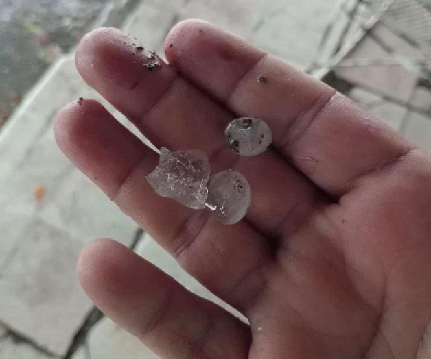 Con fuerte tormenta eléctrica: Sorprende granizo en Valle Hermoso Con fuerte tormenta eléctrica: Sorprende granizo en Valle Hermoso