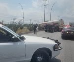 Se registra accidente vehicular en el libramiento Monterrey-Reynosa que ocasiona caos vial.