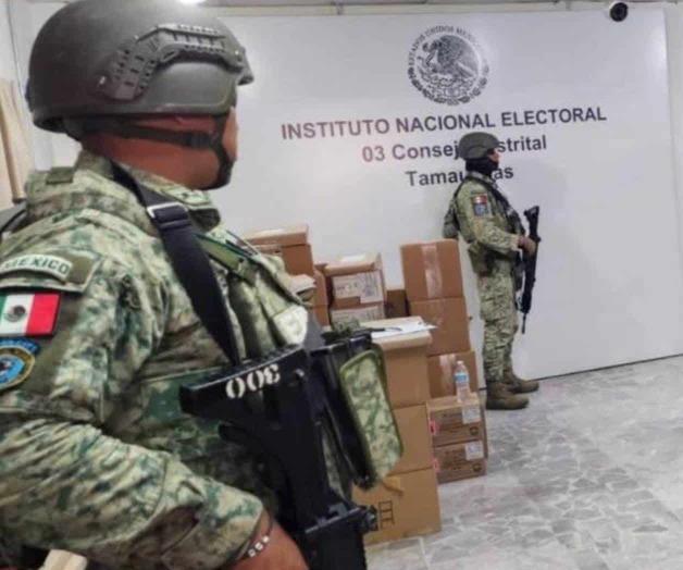 Custodia del Ejército a Boletas Electorales en Río Bravo Custodia del Ejército a Boletas Electorales en Río Bravo